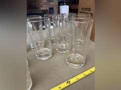 13 Drinking glasses, 2 different patterns.