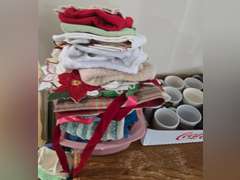 Coffee cups and wash cloths