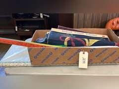 Pattern board, Tapestries and sewing supplies.