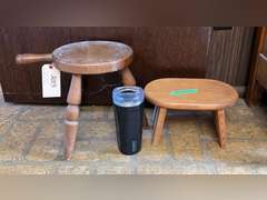 3 Legged stool and small stool.