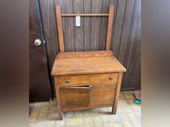 Wash stand. bottom doors need hardware. 51”t x 30” w x 16.5”d.