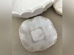 White glass bowls