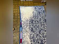 Vintage quilt with feather pillow. Quilt is 82” x 76”.