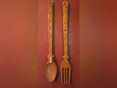 Fork and Spoon Wall Hanging - 39" and 41"