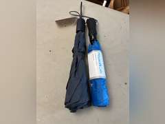 2 Folding umbrellas.
