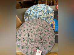 Fabric bags, plate storage covers and holiday vests.