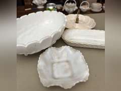 White glass bowls
