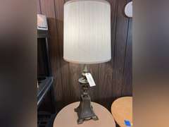 Possibly brass table lamp 34” tall. Works.
