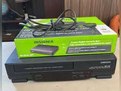 Orion Digital VCR (no remote ) & Insignia Converter Box. Appears new in box.