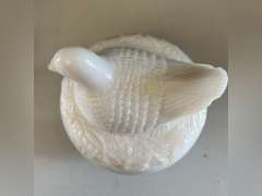 Milk Glass containers. 2 are Avon.
