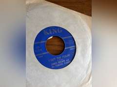 James Brown on King record label and Leslie Gore 45 vinyls