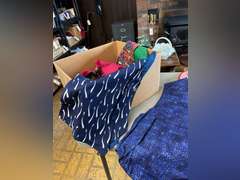 Fabric bags, plate storage covers and holiday vests.