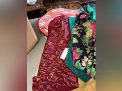 Fabric bags, plate storage covers and holiday vests.