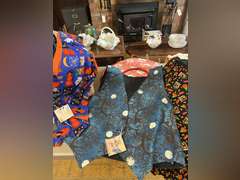 Fabric bags, plate storage covers and holiday vests.