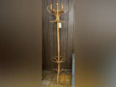 Coat, hat and umbrella rack, 71” tall x 16”d.