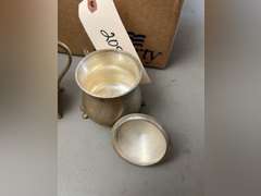 Decorative brass items.