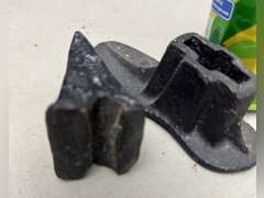 Child’s size shoe last form and cast iron wedge