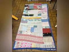 Vintage quilt with feather pillow. Quilt is 82” x 76”.