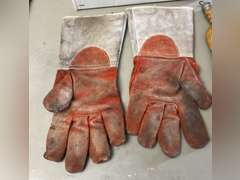 Whisk broom and 2 pair of heavy gloves.