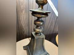 Possibly brass table lamp 34” tall. Works.