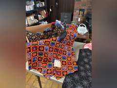 Fabric bags, plate storage covers and holiday vests.