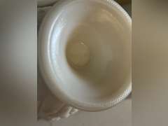 Milk Glass containers. 2 are Avon.