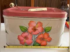 Bread box full of buttons.