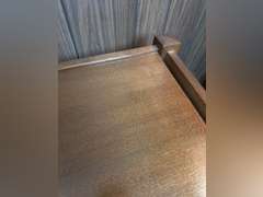 Rolling table, 20 1/2 inches tall by 31 1/2 inches wide by 15 1/4 inches deep
