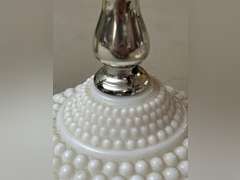 Hale milk glass lamp, 15 inches tall, did not test
