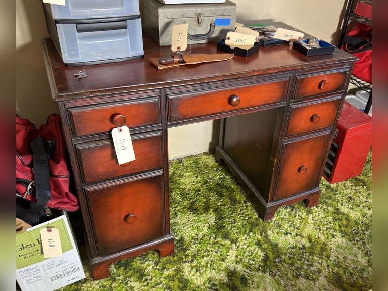 Desk- 30”x42”x20.5”- on second floor. Buyer must remove.