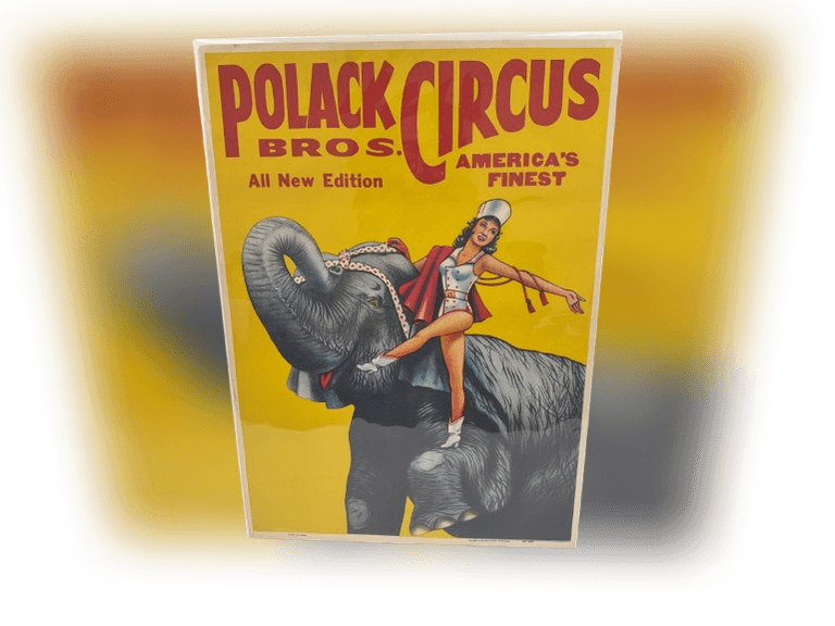 Polack Bros Circus paper sign approx 20” x 28”