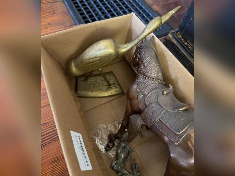 Brass and metal decor