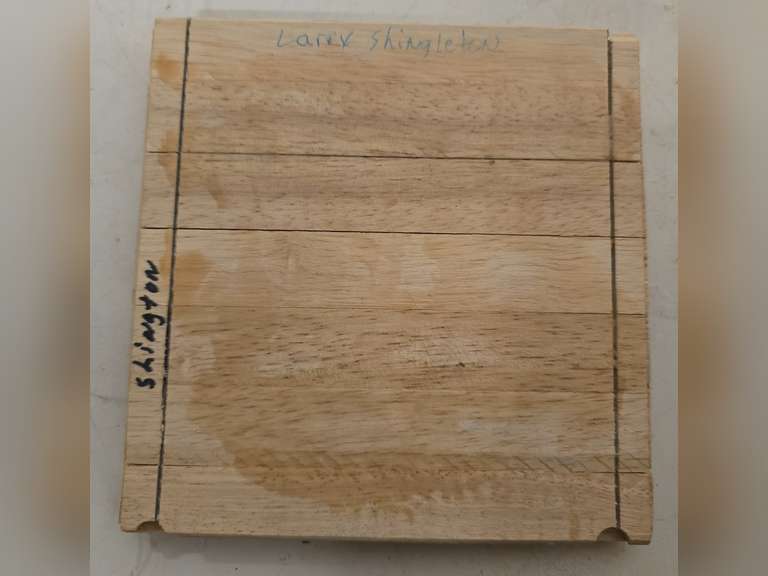 Autographed 6x6 floor section, Larry Shingleton, not authenticated ...