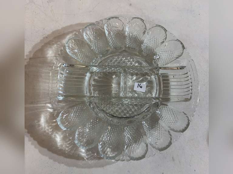 L. E. Smith deviled egg plate.