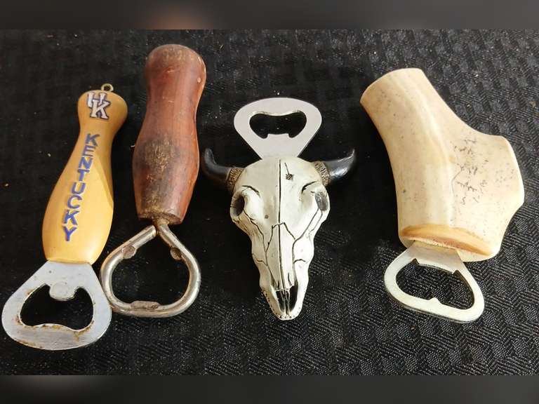 4 Bottle Openers, UK, Cow Skull, Etc