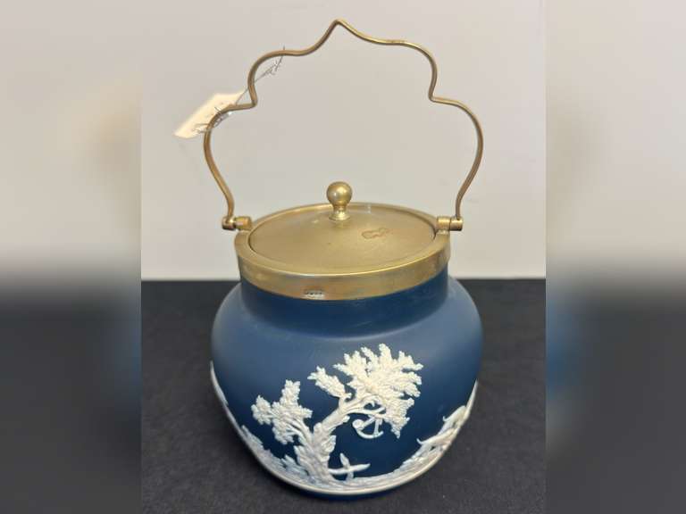 Antique Adams Tunstall Jasperware Jardiniere, see markings