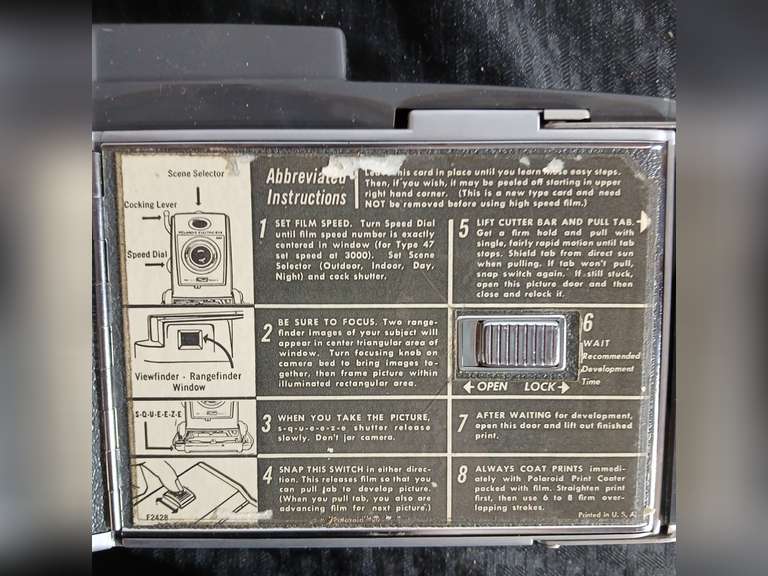 Polaroid Electric Eye Land Camera in Case