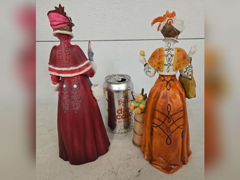 2 Victorian Lady Figurines