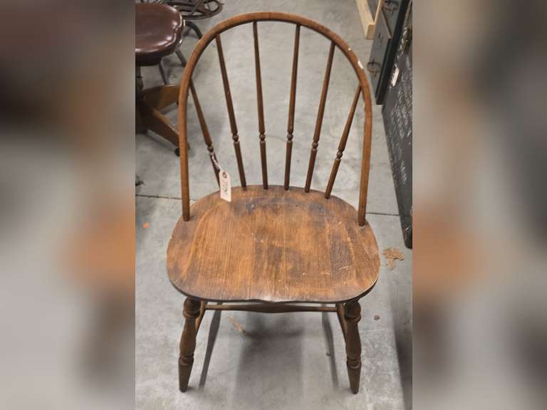 Antique spindle back dining chair