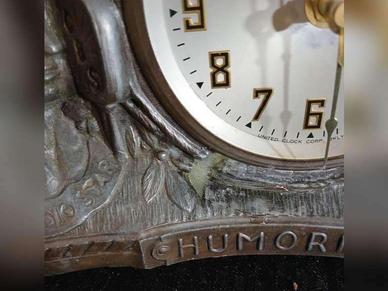 Will Rogers Figural Clock by United Clock Co