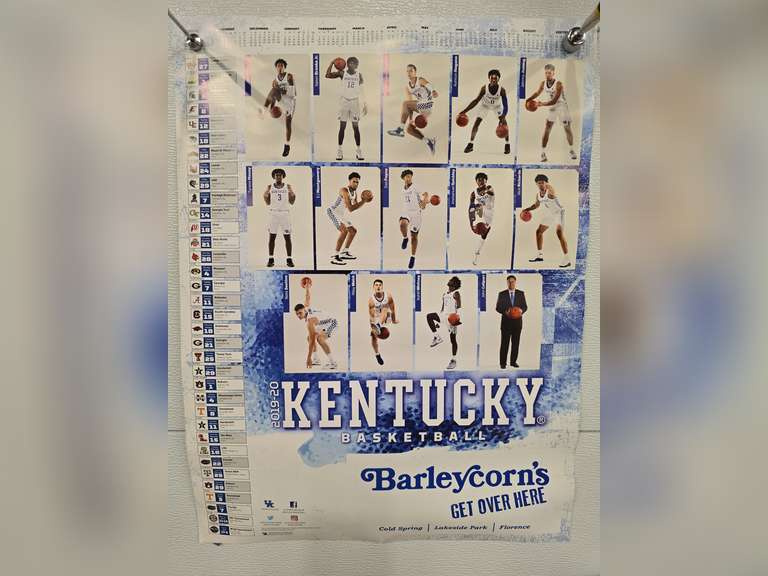 Kentucky Wildcats 2019-20 Schedule Poster