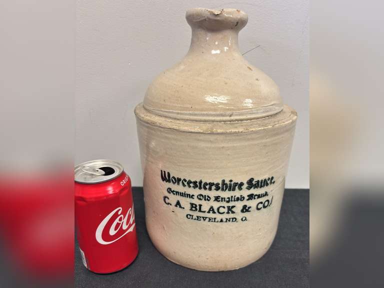 C.A. Black, Cleve OH, Pour Crock, see photos for condition
