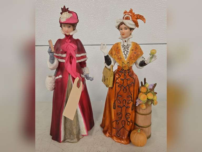 2 Victorian Lady Figurines