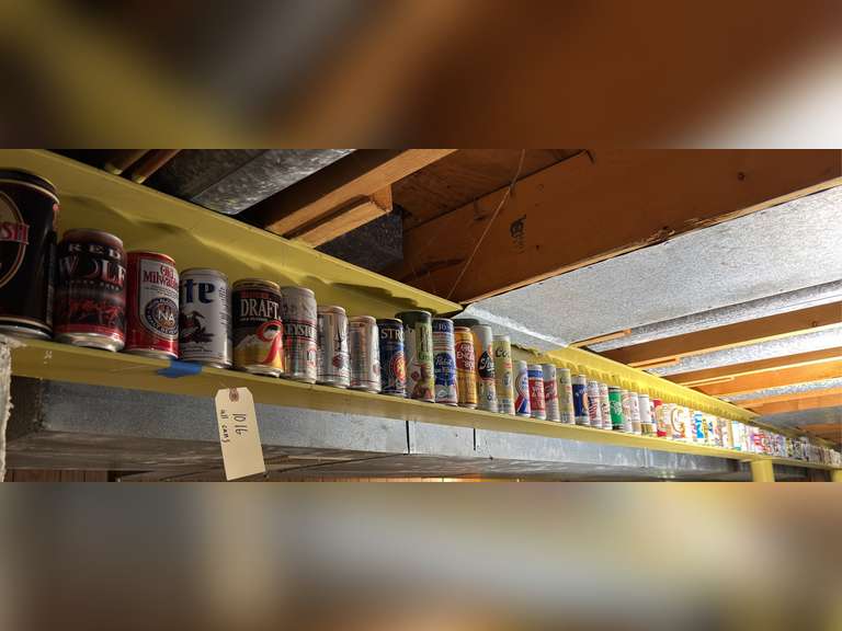 All of the beer cans. See all photos. Buyer responsible to pack and remove. Bring your own boxes