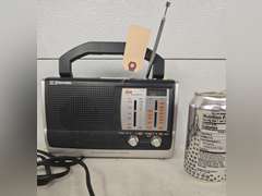 Emerson Weatherband Radio, powered on