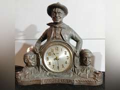Will Rogers Figural Clock by United Clock Co