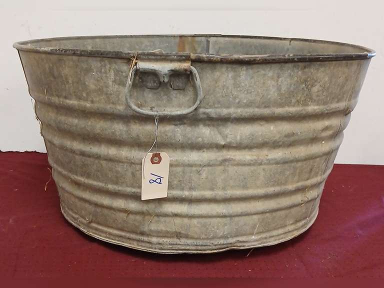 Vintage Large Galvanized Tub