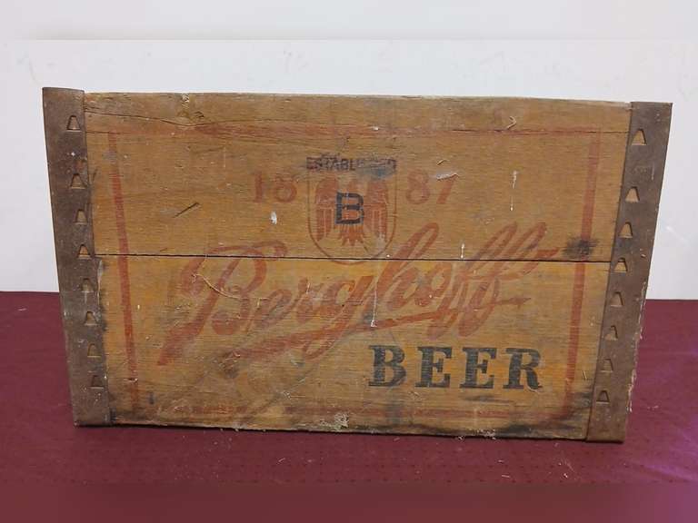 Antique Wooden Berghoff Beer Crate