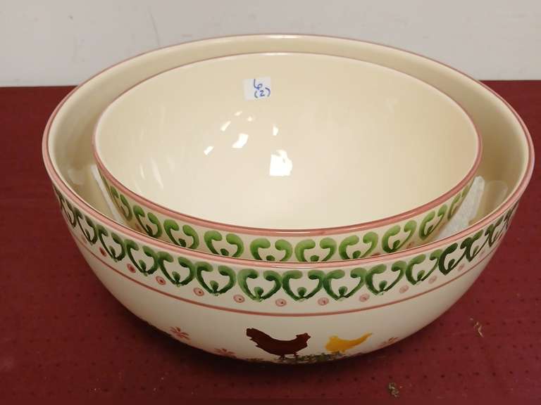 2 Large Secula Bowls, Made in Portugal