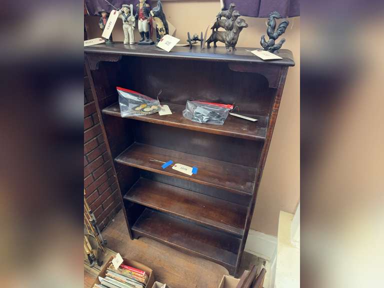 Four shelf wood bookcase - 48” x 30” x 8 1/2”, contents not included ...